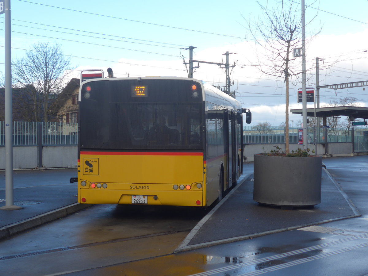 (212'916) - Lengacher, Wichtrach - Nr. 4/BE 26'963 - Solaris am 14. Dezember 2019 beim Bahnhof Mnsingen