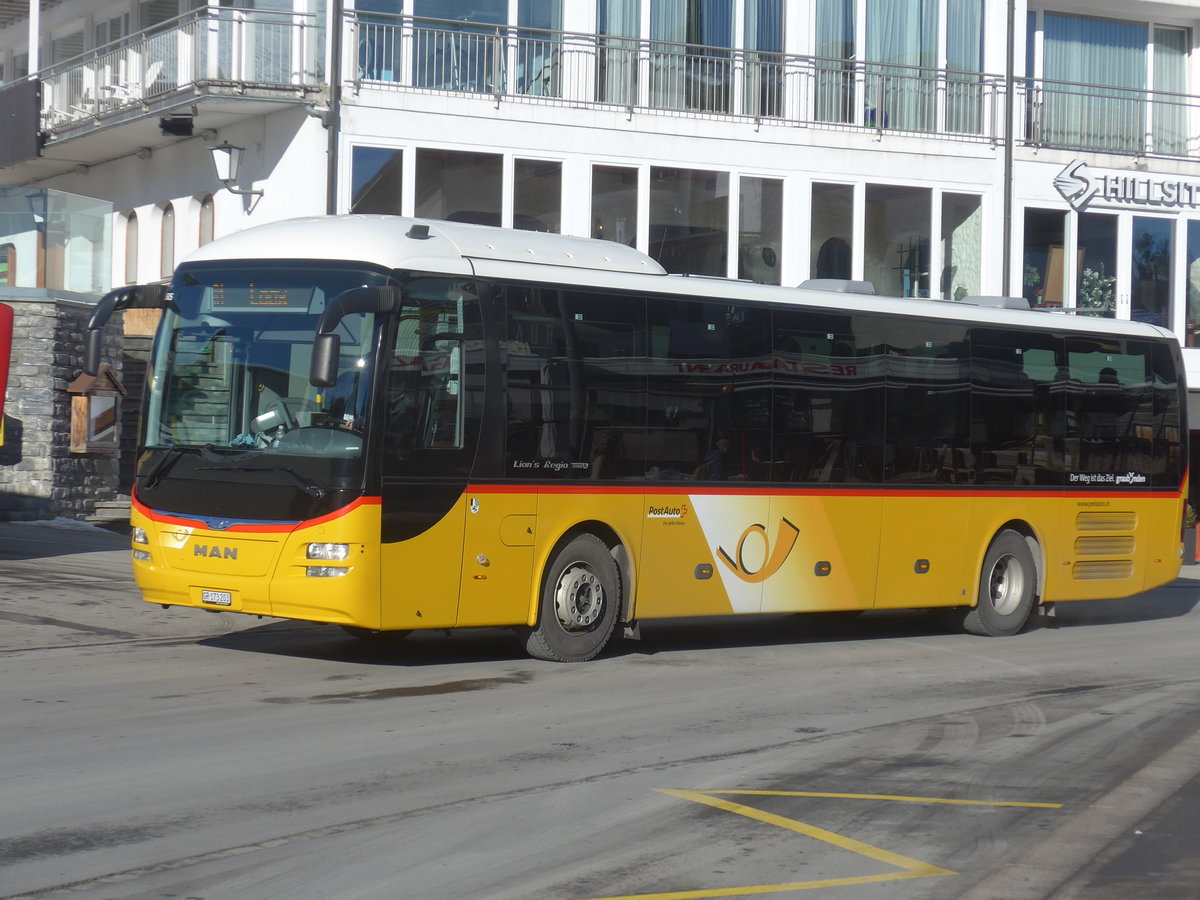 (213'264) - PostAuto Graubnden - GR 173'203 - MAN am 1. Januar 2020 in Flims, Bergbahnen