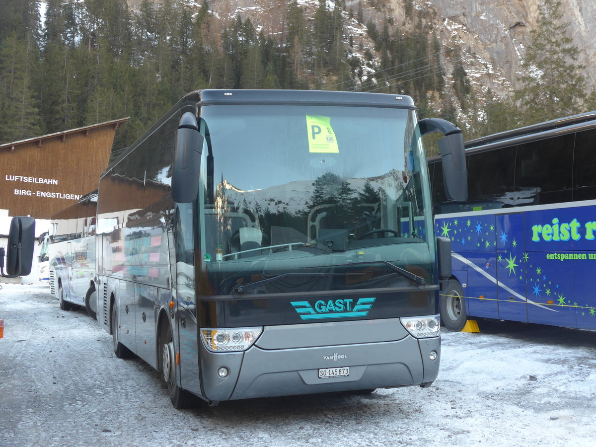 (213'604) - Gast, Utzenstorf - BE 145'873 - Van Hool am 11. Januar 2020 in Adelboden, Unter dem Birg