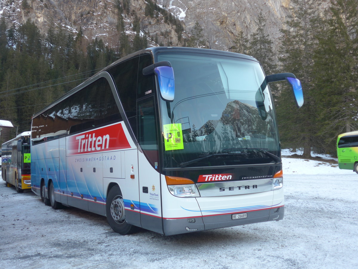 (213'607) - Tritten, Zweisimmen - BE 26'689 - Setra am 11. Januar 2020 in Adelboden, Unter dem Birg