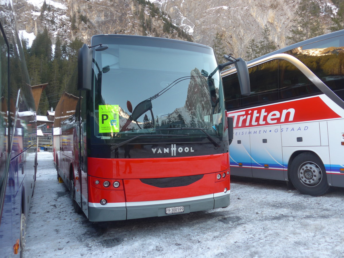 (213'616) - Wieland, Murten - Nr. 111/FR 300'599 - Van Hool am 11. Januar 2020 in Adelboden, Unter dem Birg