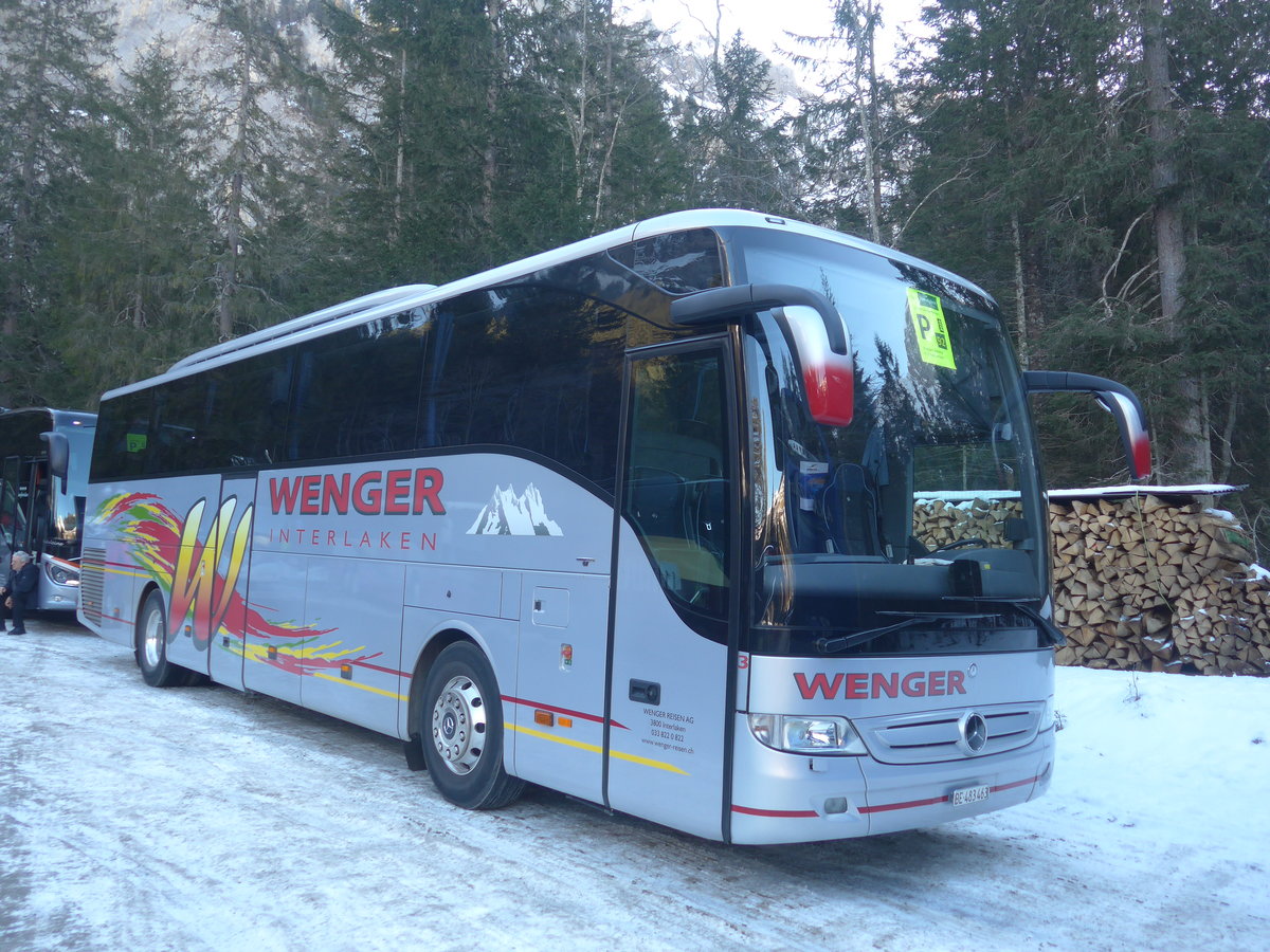 (213'620) - Wenger, Interlaken - Nr. 3/BE 483'463 - Mercedes am 11. Januar 2020 in Adelboden, Unter dem Birg