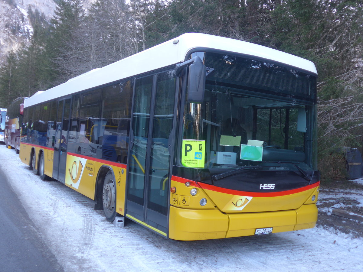 (213'639) - Steiner, Messen - SO 20'145 - Scania/Hess am 11. Januar 2020 in Adelboden, Unter dem Birg