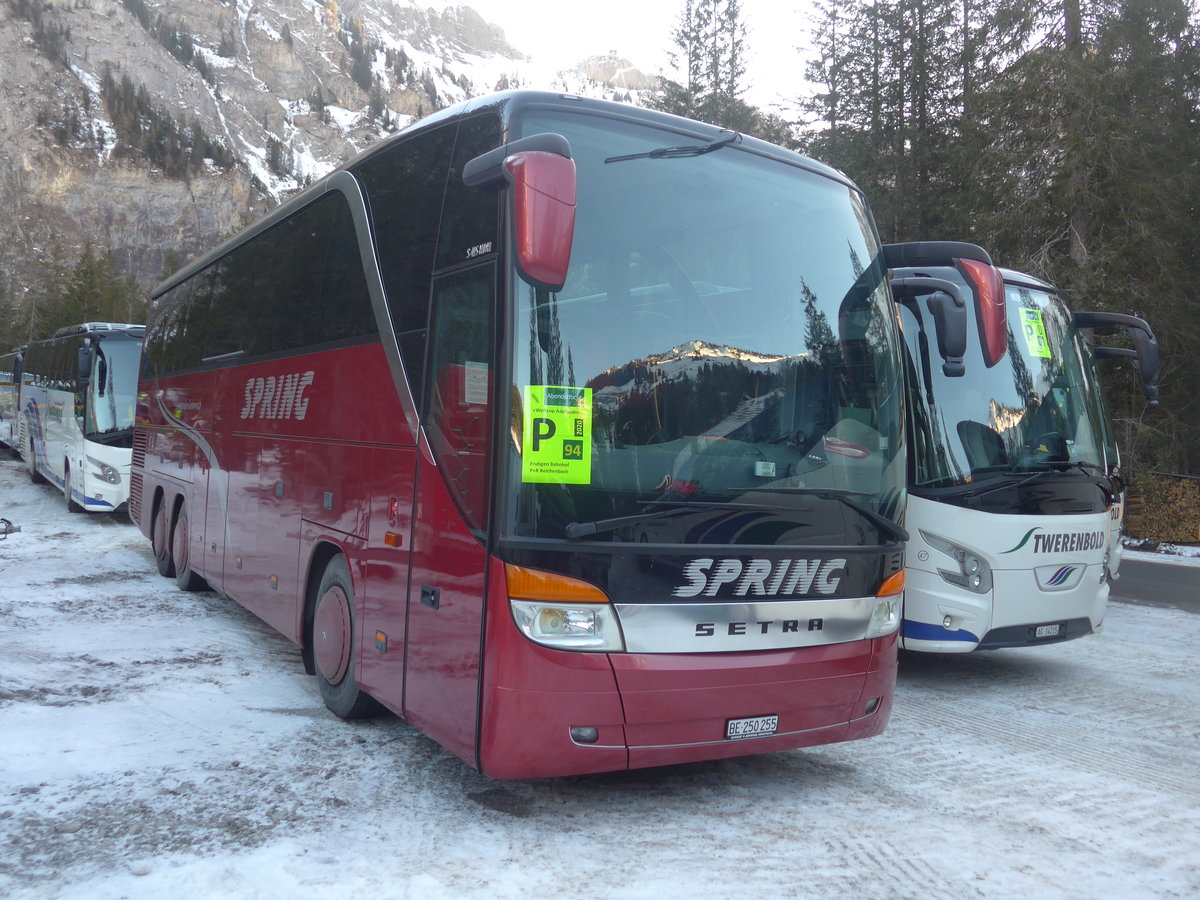 (213'655) - Spring, Schwenden - BE 250'255 - Setra am 11. Januar 2020 in Adelboden, Unter dem Birg