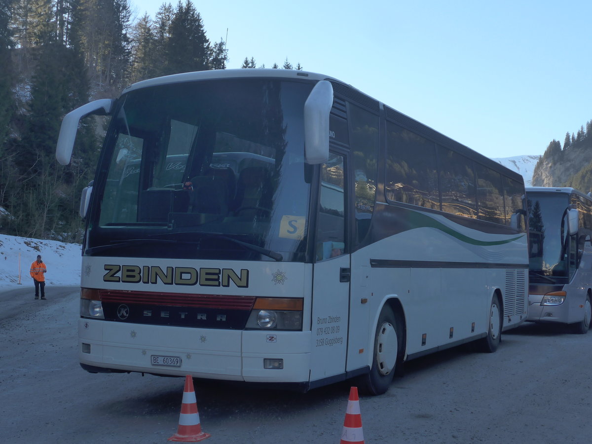 (213'681) - Zbinden, Guggisberg - BE 60'369 - Setra am 11. Januar 2020 in Adelboden, ASB