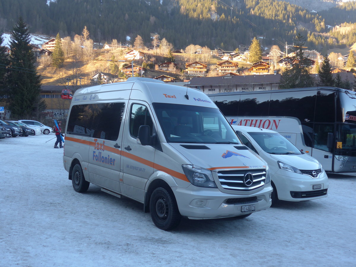 (213'739) - Follonier, Les Haudres - VS 422'173 - Mercedes am 11. Januar 2020 in Adelboden, ASB