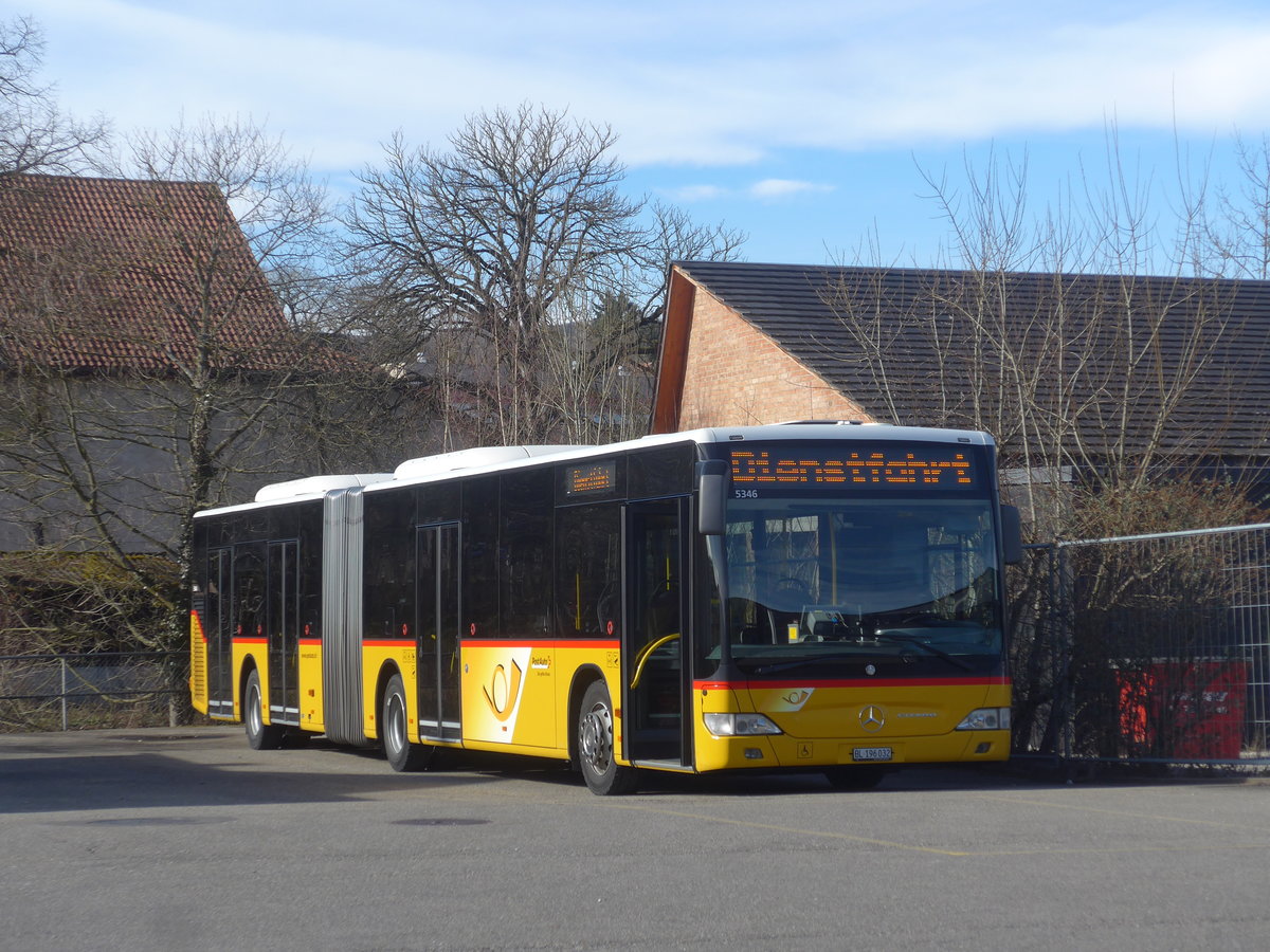 (214'333) - PostAuto Nordschweiz - BL 196'032 - Mercedes am 16. Februar 2020 in Laufen, Garage