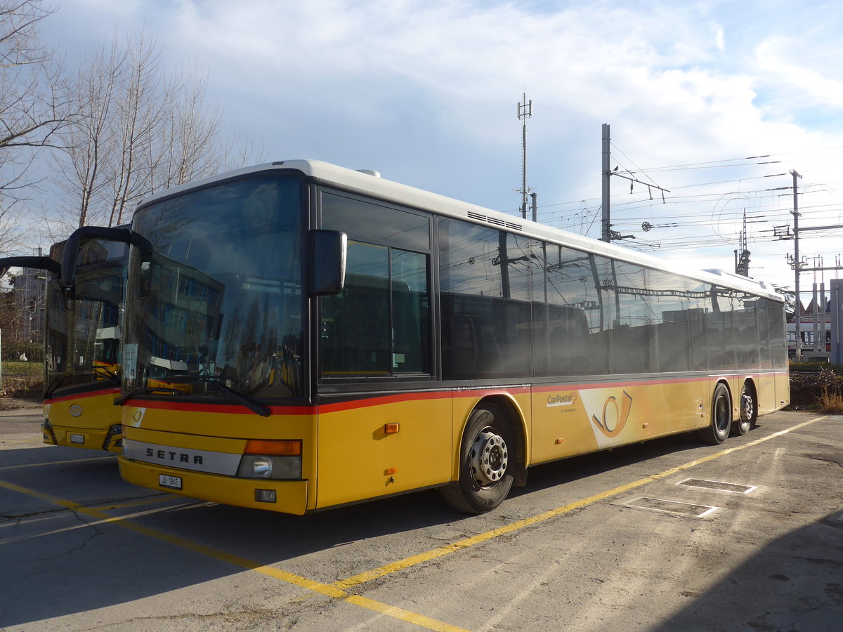 (214'343) - CarPostal Ouest - JU 1945 - Setra (ex Stucki, Porrentruy Nr. 11) am 16. Februar 2020 in Yverdon, Garage