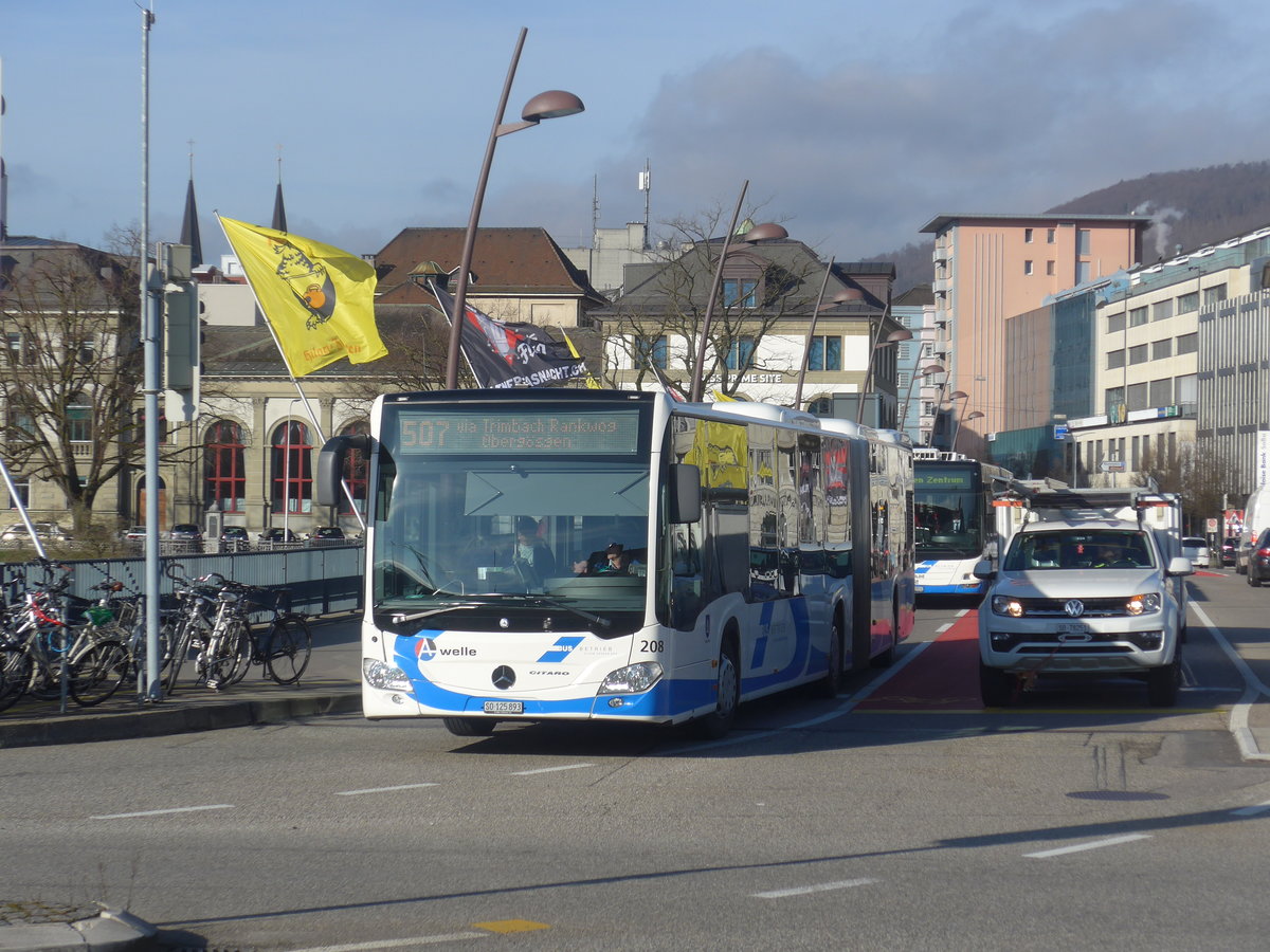 (214'560) - BOGG Wangen b.O. - Nr. 208/SO 125'893 - Mercedes am 20. Februar 2020 in Olten, Bahnhofbrcke