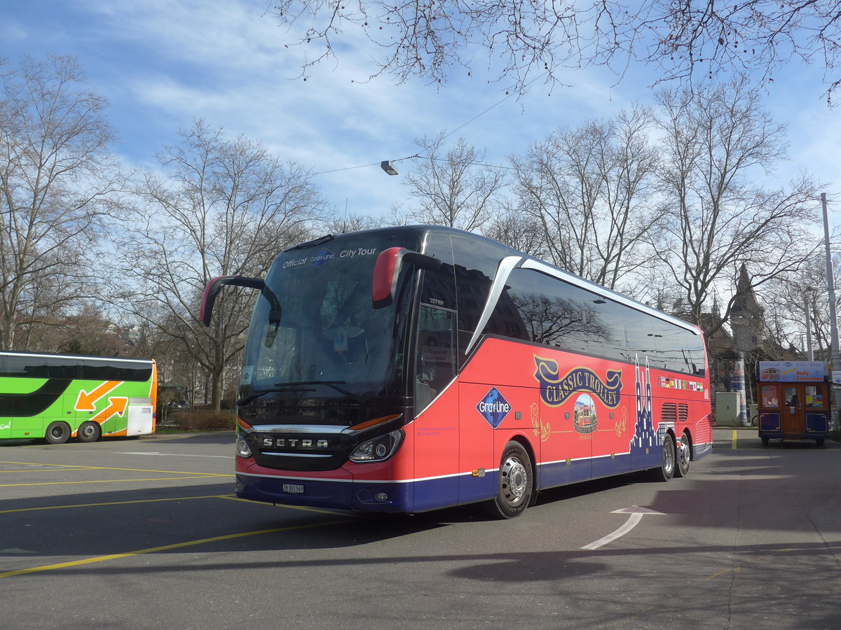 (214'659) - Meier, Zrich - ZH 301'569 - Setra am 20. Februar 2020 in Zrich, Sihlquai