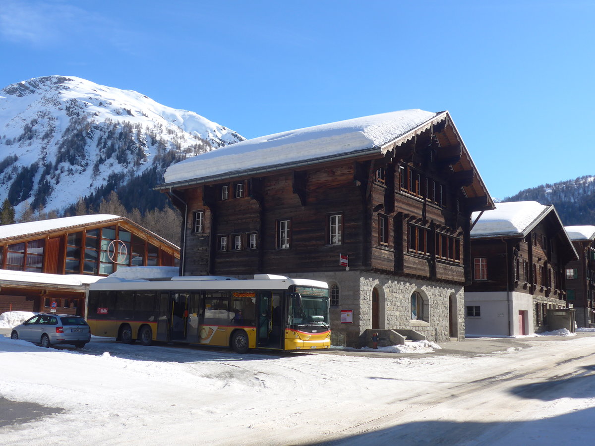 (214'760) - PostAuto Wallis - VS 32'092 - Scania/Hess (ex In Albon, Visp) am 22. Februar 2020 in Oberwald, Schulhaus