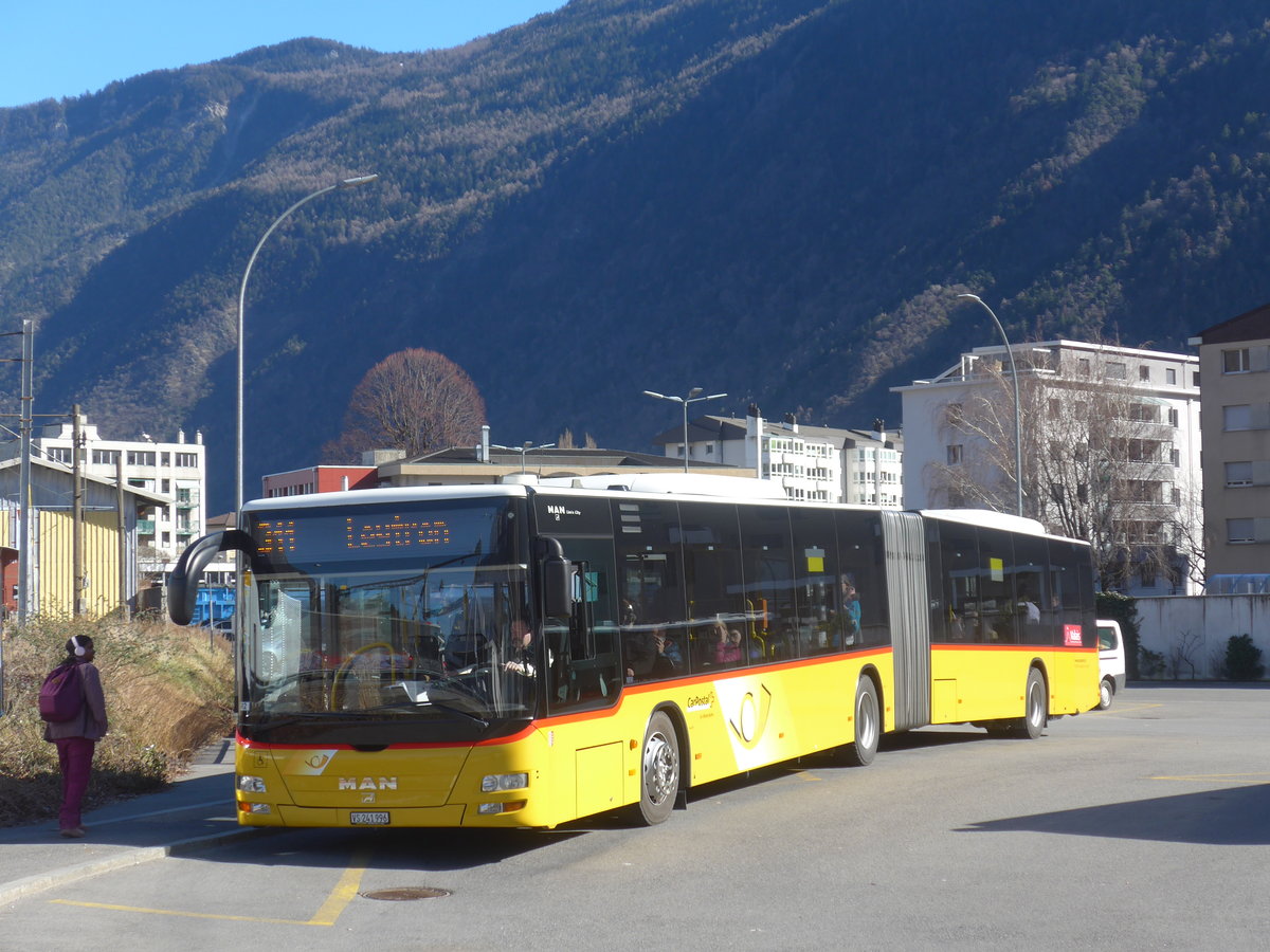 (214'778) - Buchard, Leytron - VS 241'996 - MAN (ex Nr. 159) am 22. Februar 2020 beim Bahnhof Martigny