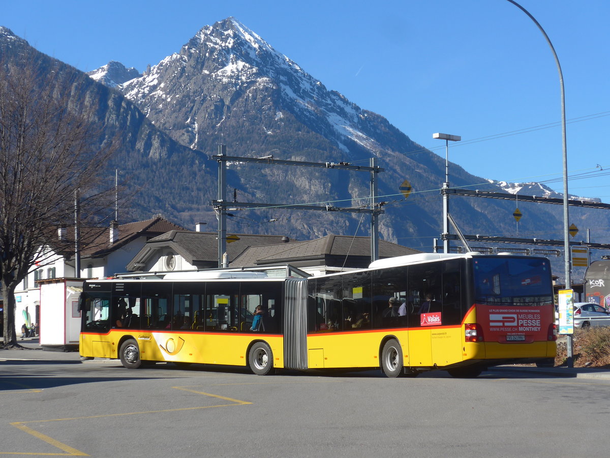 (214'783) - Buchard, Leytron - VS 241'996 - MAN (ex Nr. 159) am 22. Februar 2020 beim Bahnhof Martigny