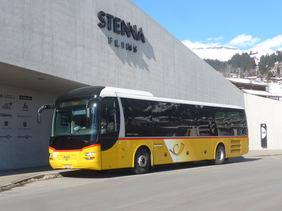 (214'965) - PostAuto Graubnden - GR 162'981 - MAN am 1. Mrz 2020 in Flims, Bergbahnen