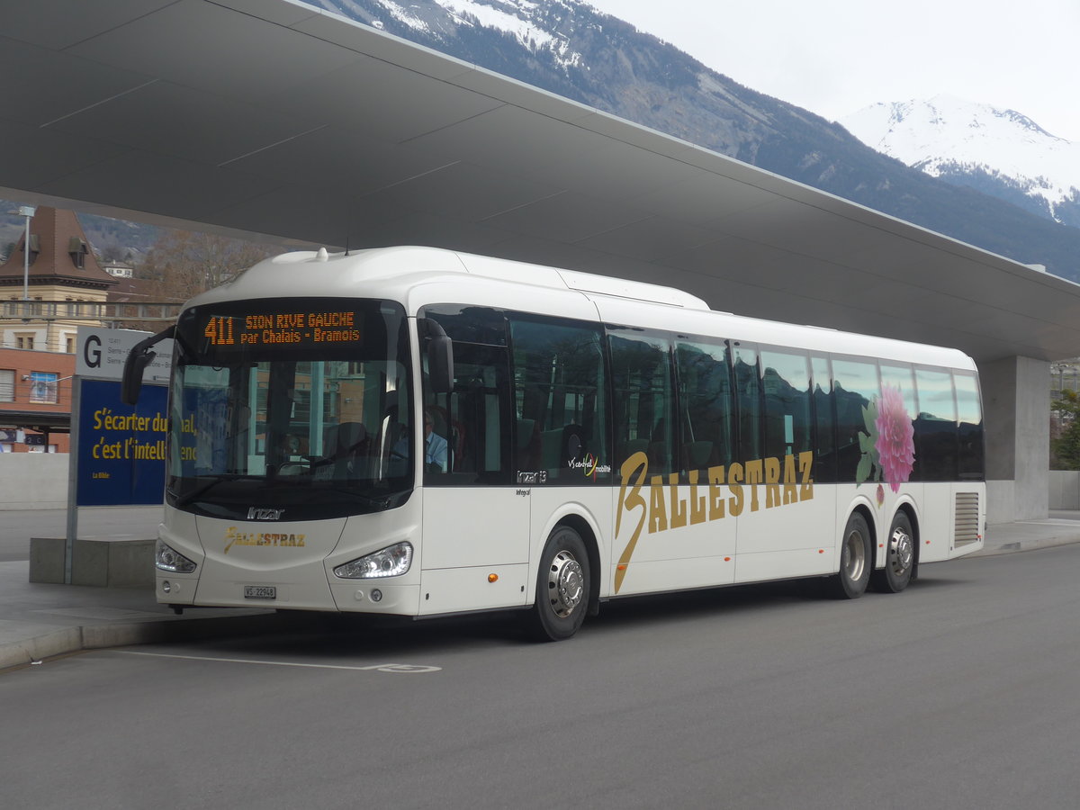 (215'338) - Ballestraz, Grne - VS 22'948 - Irizar am 20. Mrz 2020 in Sierre, Busbahnhof