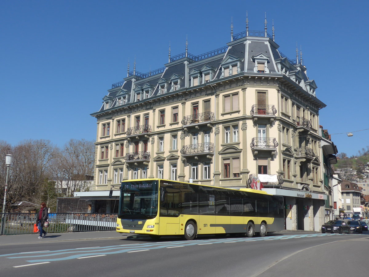 (215'506) - STI Thun - Nr. 600/BE 849'600 - MAN am 24. Mrz 2020 in Thun, Allmendbrcke