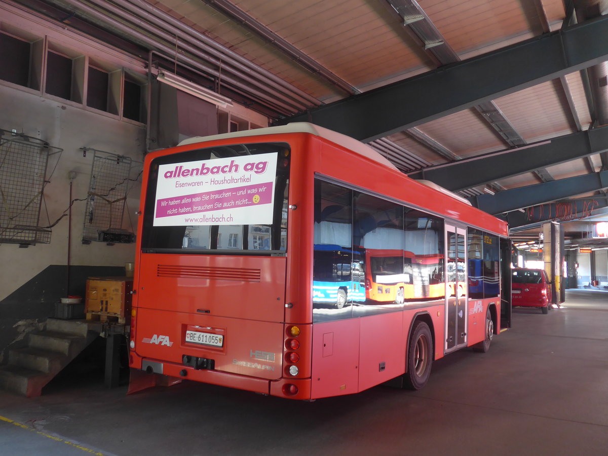 (215'535) - AFA Adelboden - Nr. 55/BE 611'055 - Scania/Hess am 25. Mrz 2020 in Adelboden, Busstation