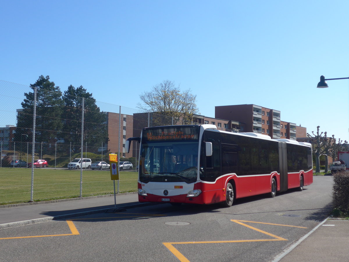 (215'720) - BLT Oberwil - Nr. 99/BL 203'352 - Mercedes (ex Gschwindl, A-Wien Nr. 8413) am 31. Mrz 2020 in Muttenz, Rothausstrasse