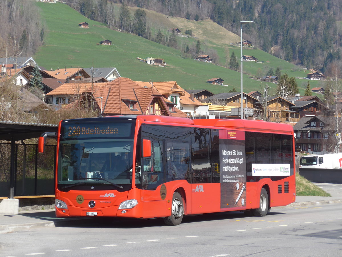 (215'779) - AFA Adelboden - Nr. 97/BE 823'927 - Mercedes am 2. April 2020 beim Bahnhof Frutigen