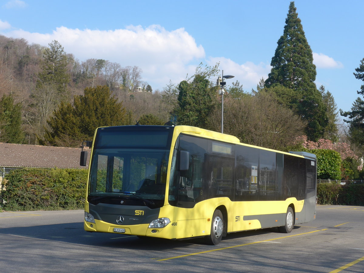 (215'814) - STI Thun - Nr. 408/BE 836'408 - Mercedes am 3. April 2020 bei der Schifflndte Thun