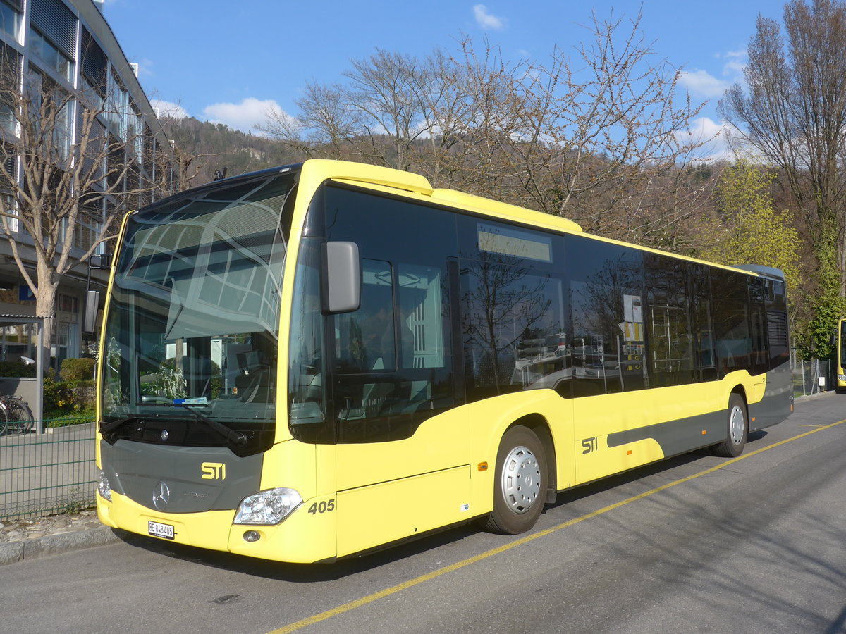 (215'816) - STI Thun - Nr. 405/BE 843'405 - Mercedes am 3. April 2020 bei der Schifflndte Thun