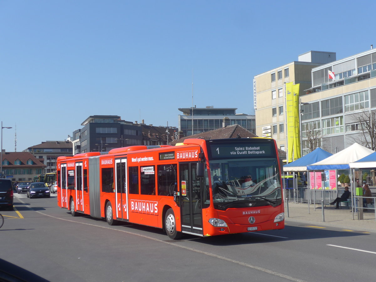 (215'821) - STI Thun - Nr. 707/BE 835'707 - Mercedes am 4. April 2020 beim Bahnhof Thun