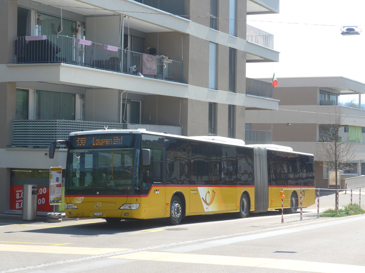 (216'000) - Steiner, Ortschwaben - Nr. 5/BE 175'180 - Mercedes am 11. April 2020 beim Bahnhof Thrishaus Dorf