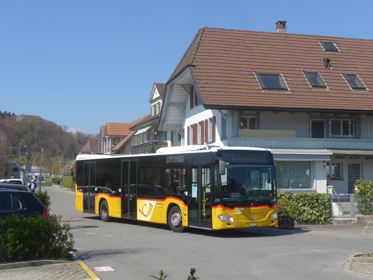 (216'010) - Wieland, Murten - FR 300'634 - Mercedes am 11. Mrz 2020 beim Bahnhof Laupen