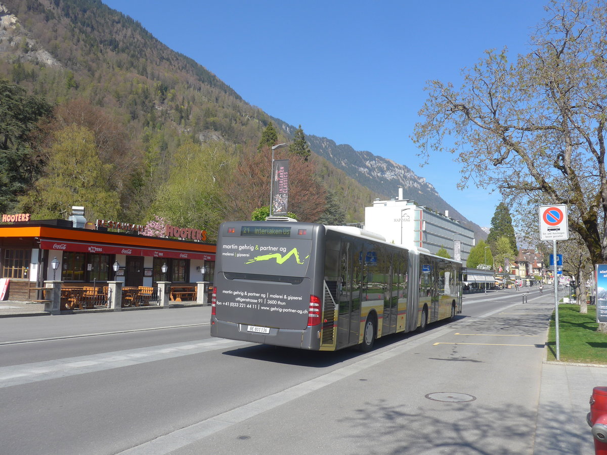 (216'083) - STI Thun - Nr. 136/BE 801'136 - Mercedes am 15. April 2020 in Interlaken, Hheweg