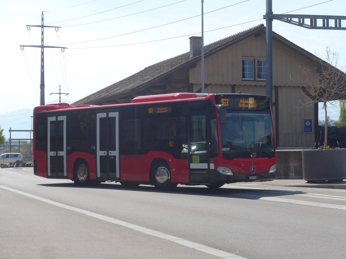 (216'120) - Bernmobil, Bern - Nr. 442/BE 855'442 - Mercedes am 16. April 2020 beim Bahnhof Mnsingen