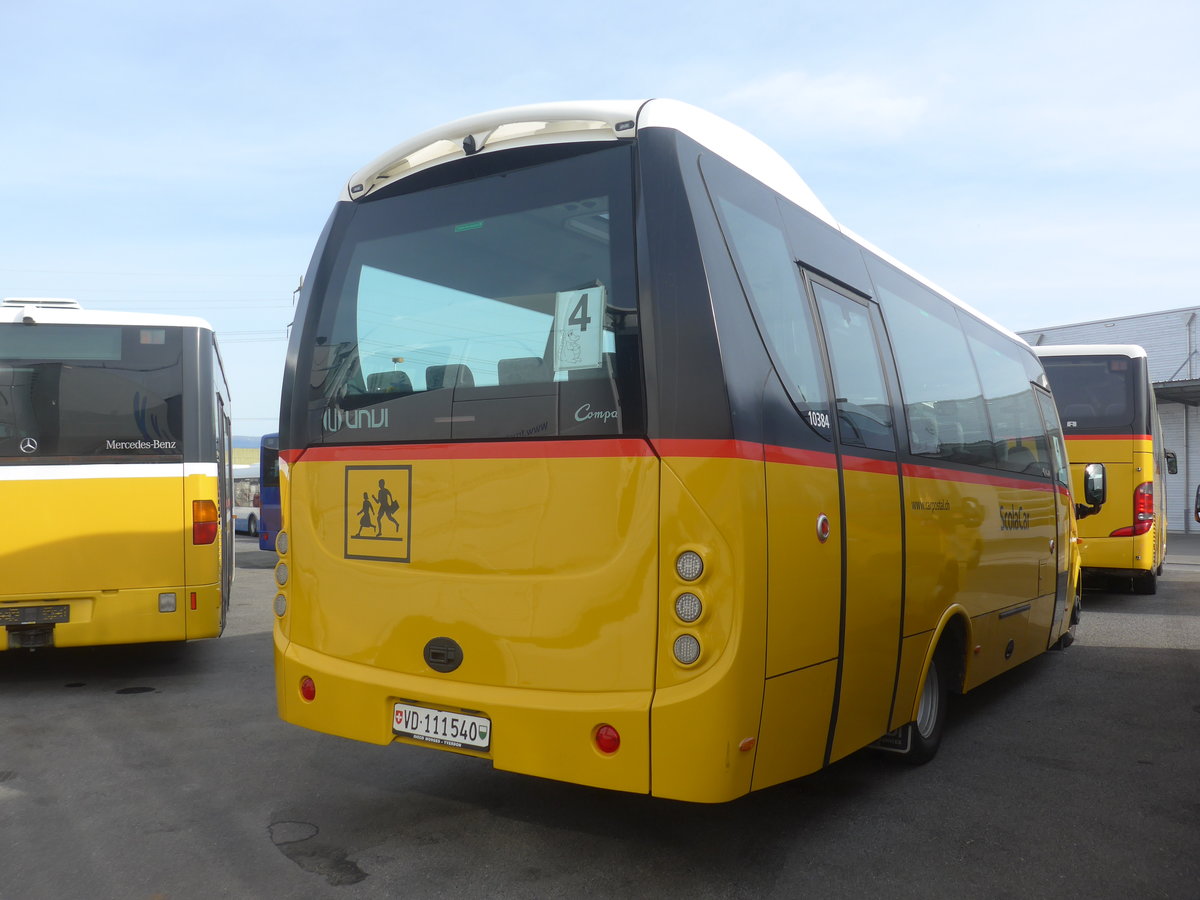(216'245) - CarPostal Ouest - VD 111'540 - Iveco/UNVI am 19. April 2020 in Kerzers, Interbus