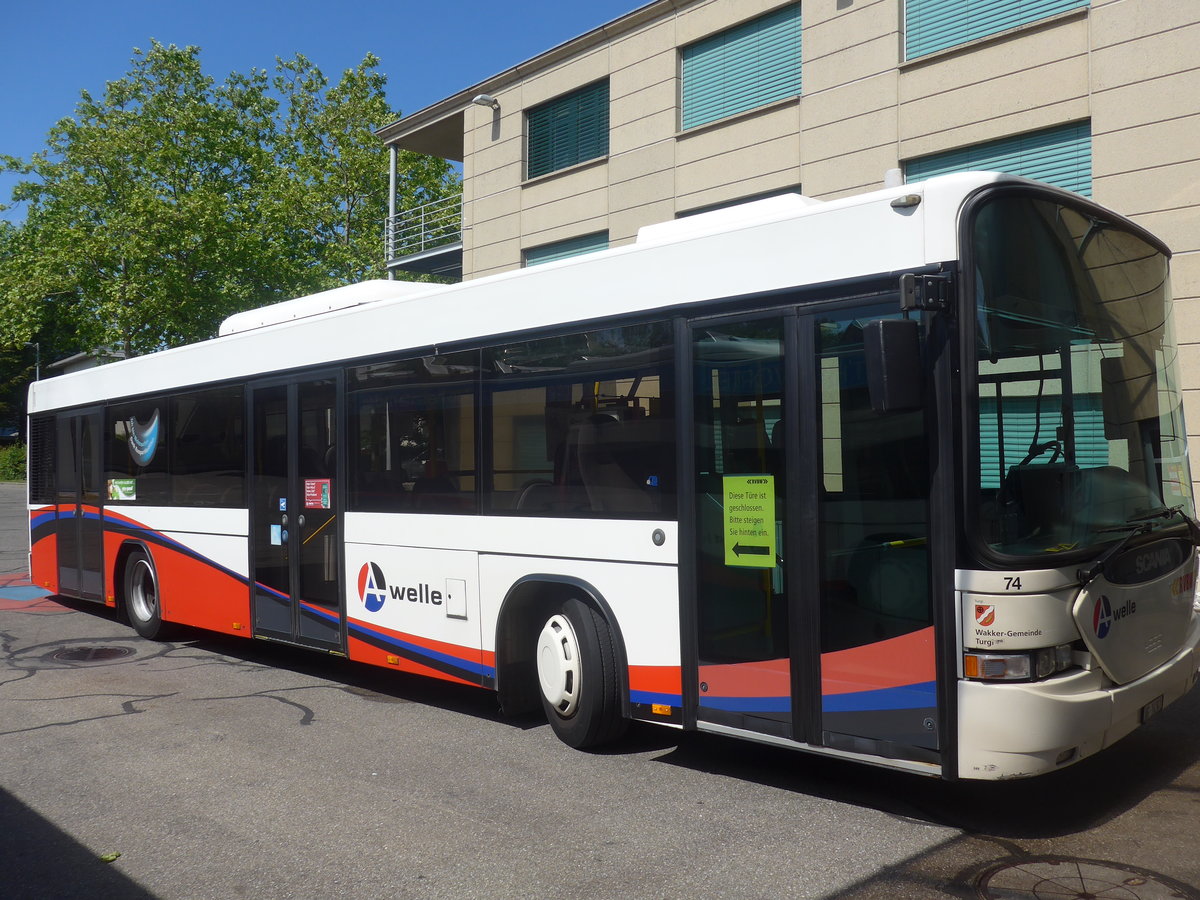 (217'381) - RVBW Wettingen - Nr. 74/AG 14'341 - Scania/Hess am 30. Mai 2020 in Wettingen, Garage