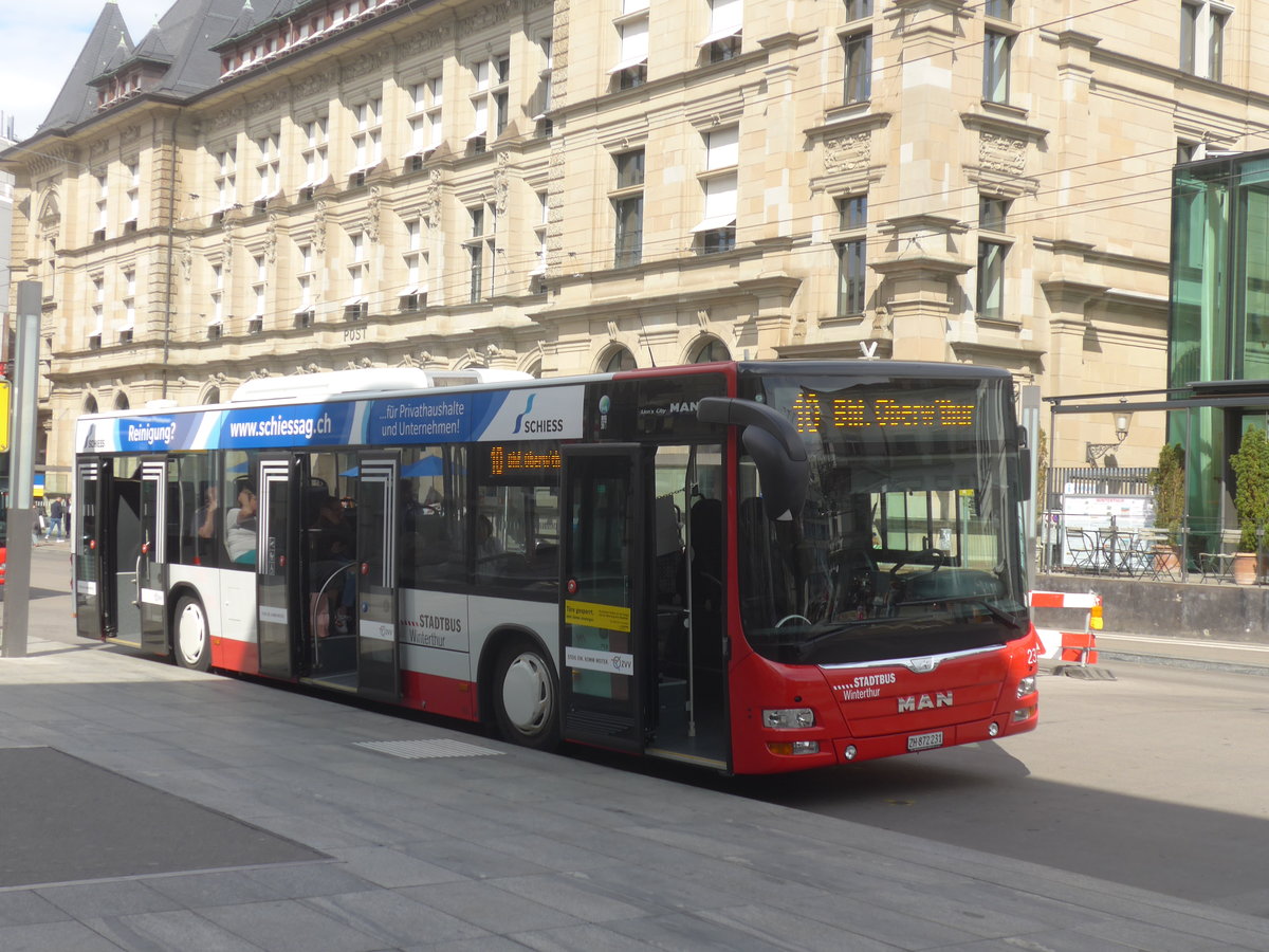 (217'443) - SW Winterthur - Nr. 231/ZH 872'231 - MAN am 30. Mai 2020 beim Hauptbahnhof Winterthur