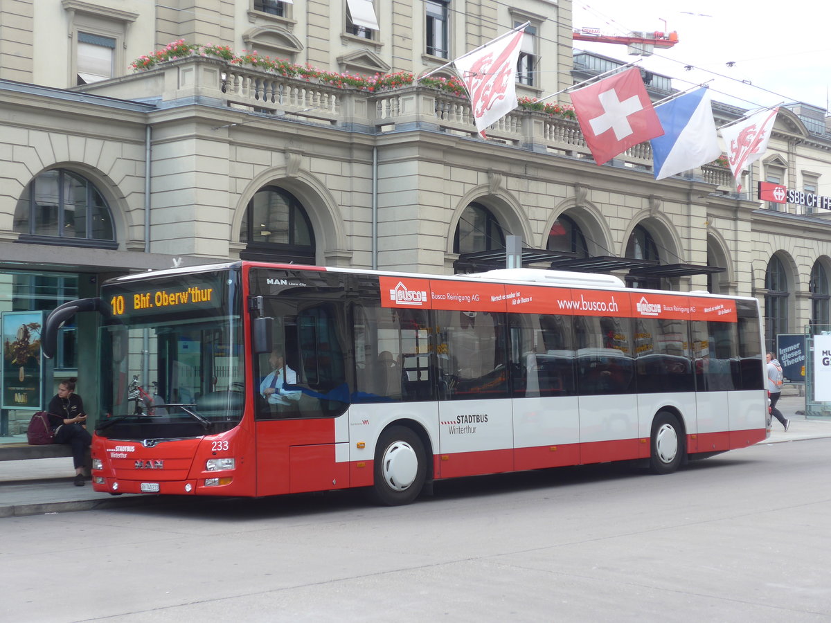 (217'449) - SW Winterthur - Nr. 233/ZH 740'233 - MAN am 30. Mai 2020 beim Hauptbahnhof Winterthur