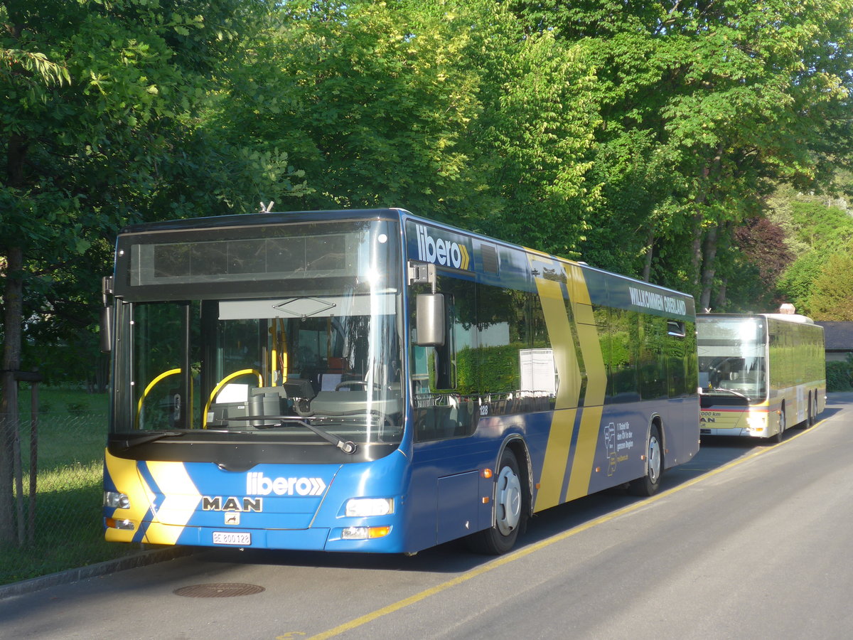 (217'605) - STI Thun - Nr. 128/BE 800'128 - MAN am 1. Juni 2020 bei der Schifflndte Thun