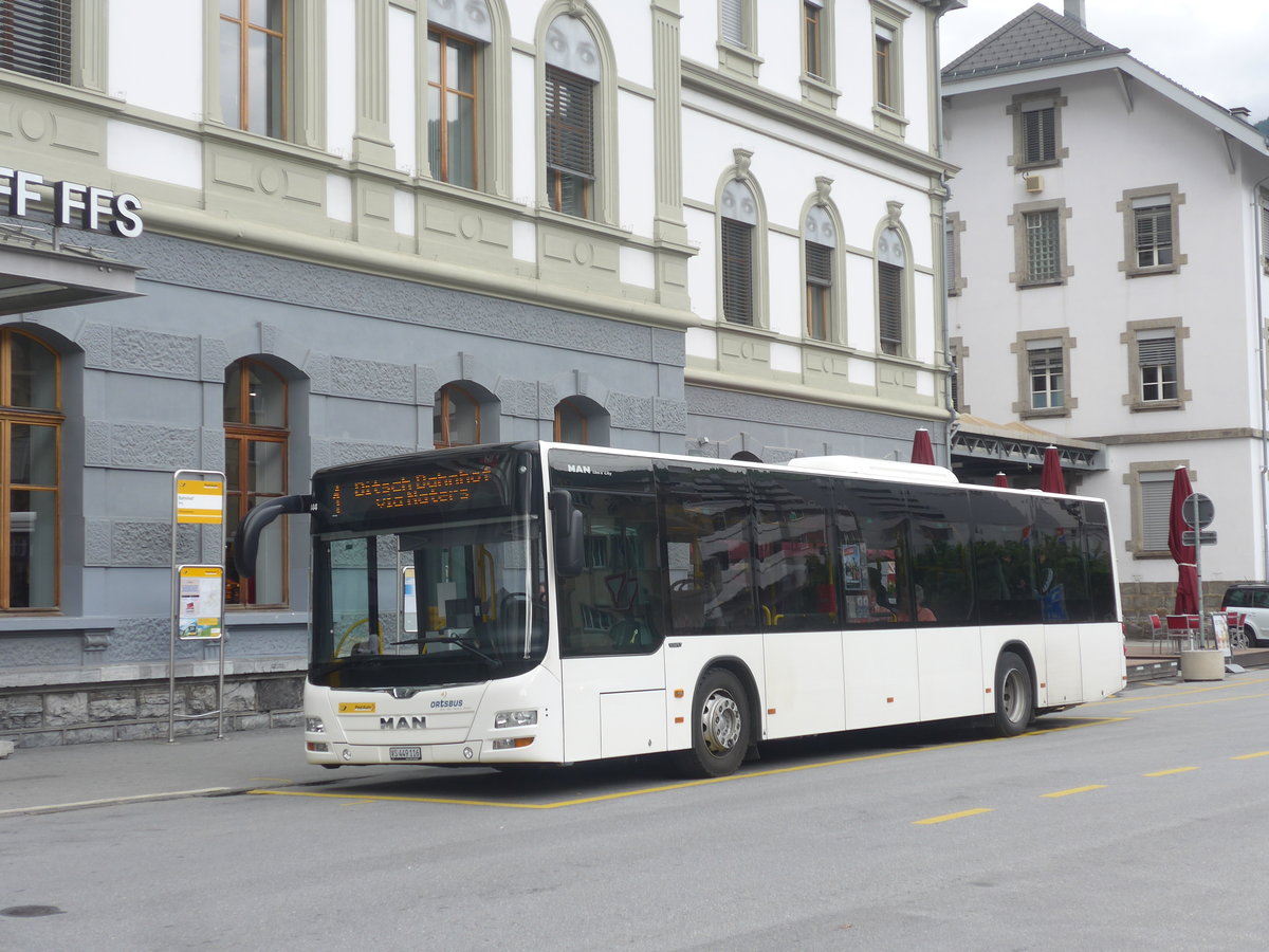 (217'670) - PostAuto Wallis - VS 449'116 - MAN am 7. Juni 2020 beim Bahnhof Brig