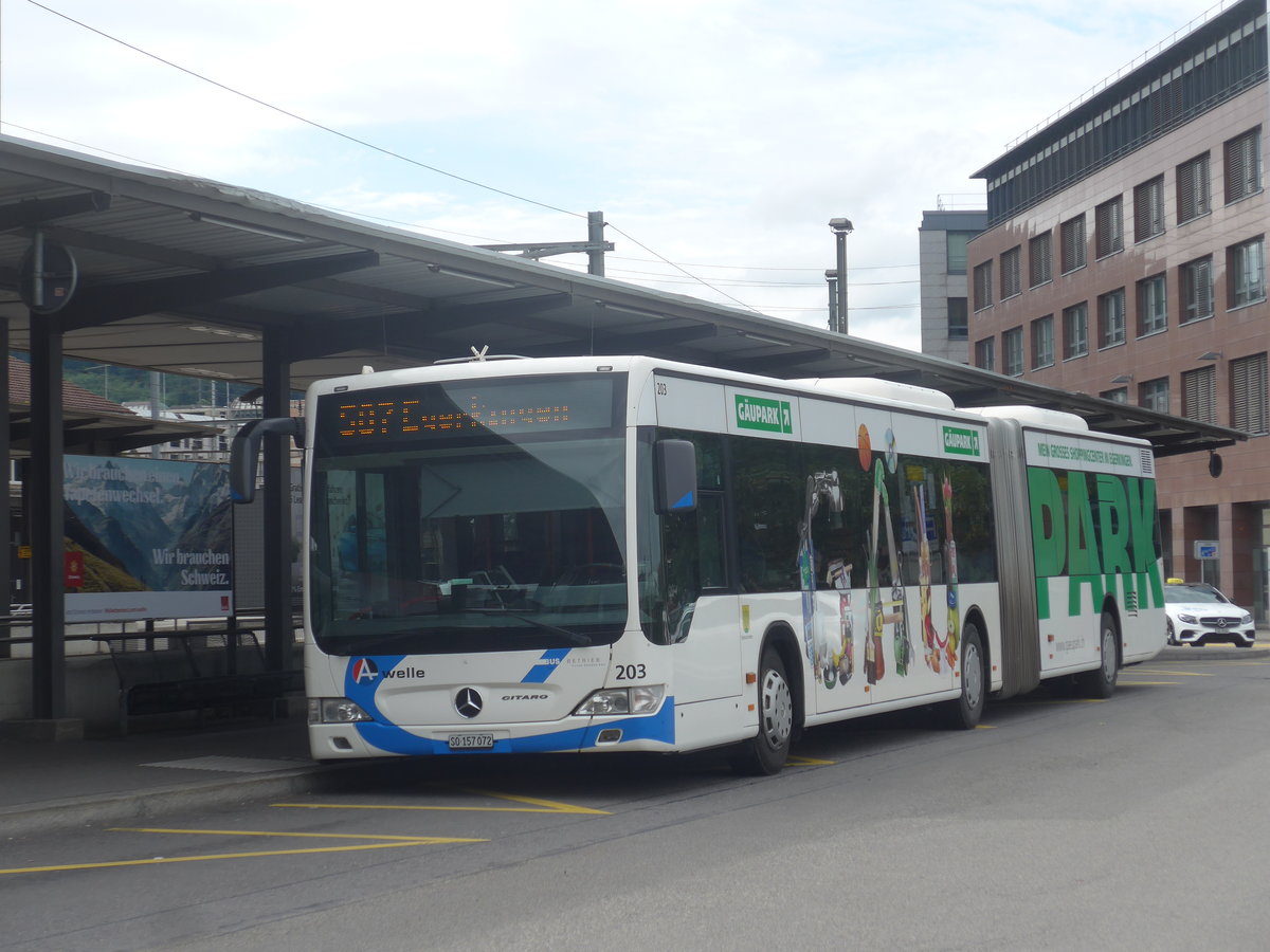 (217'687) - BOGG Wangen b.O. - Nr. 203/SO 157'072 - Mercedes am 8. Juni 2020 beim Bahnhof Olten