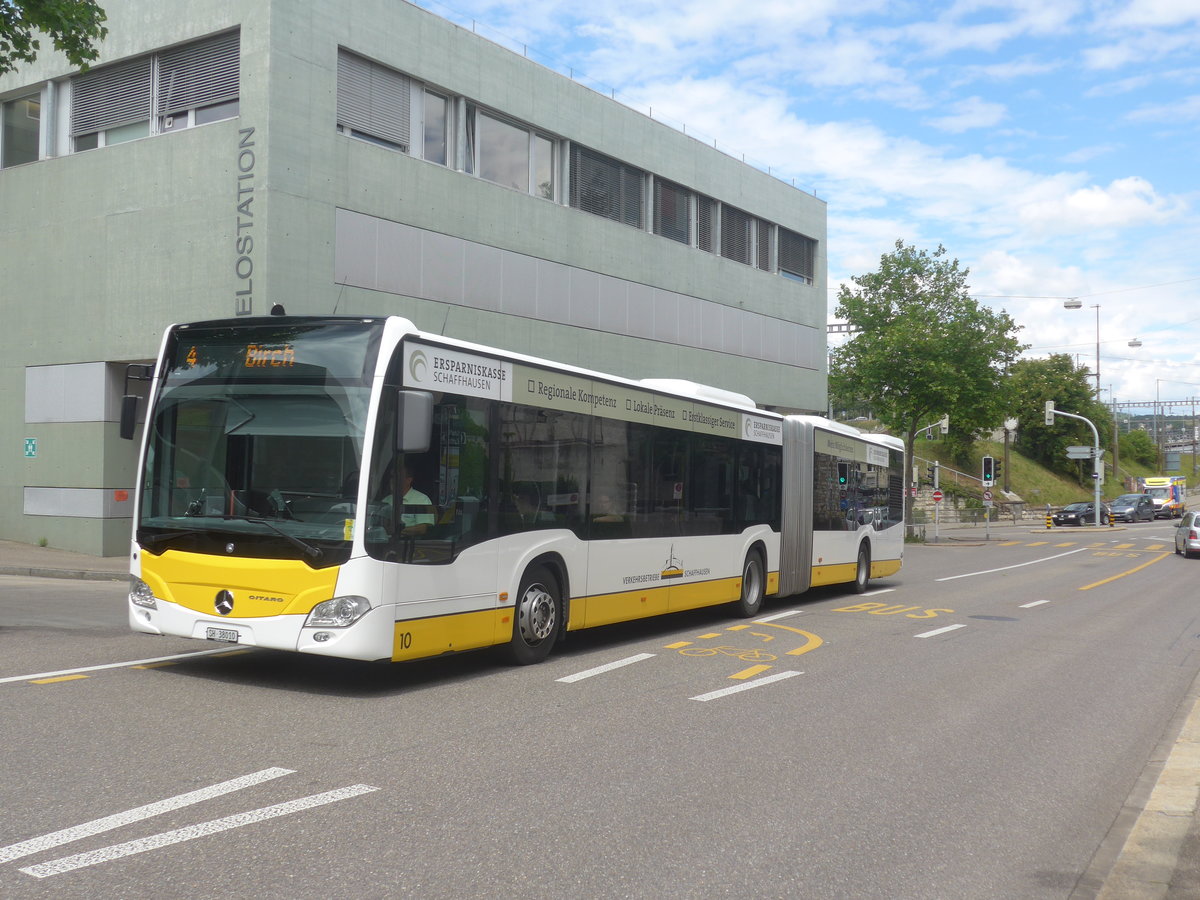 (217'742) - VBSH Schaffhausen - Nr. 10/SH 38'010 - Mercedes am 8. Juni 2020 beim Bahnhof Schaffhausen