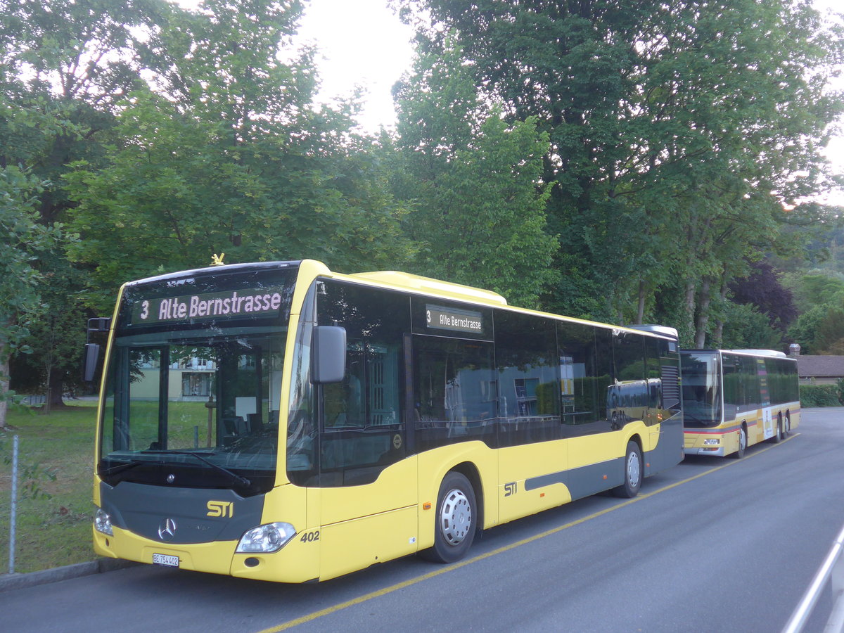 (217'787) - STI Thun - Nr. 402/BE 754'402 - Mercedes am 13. Juni 2020 bei der Schifflndte Thun