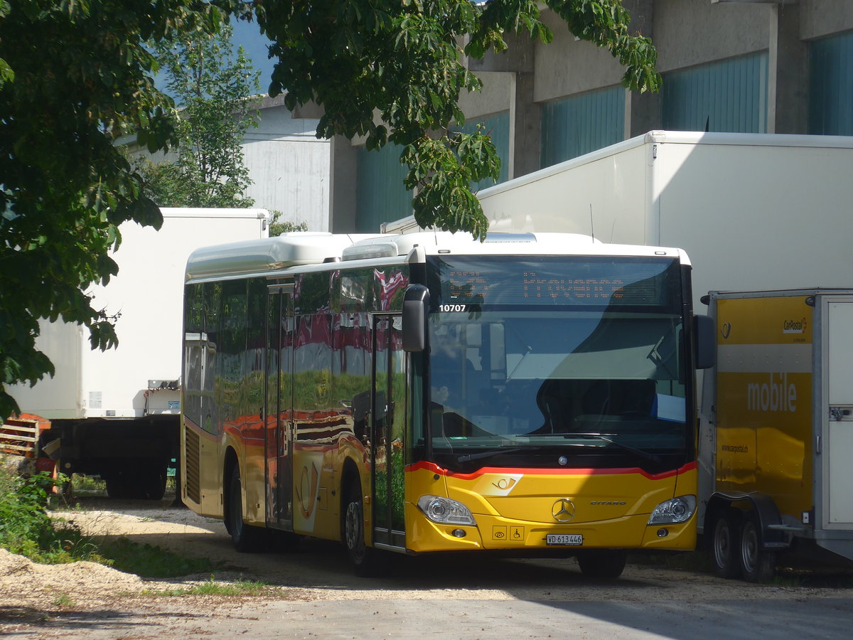 (217'838) - CarPostal Ouest - VD 613'446 - Mercedes am 13. Juni 2020 in Yverdon, Garage 3