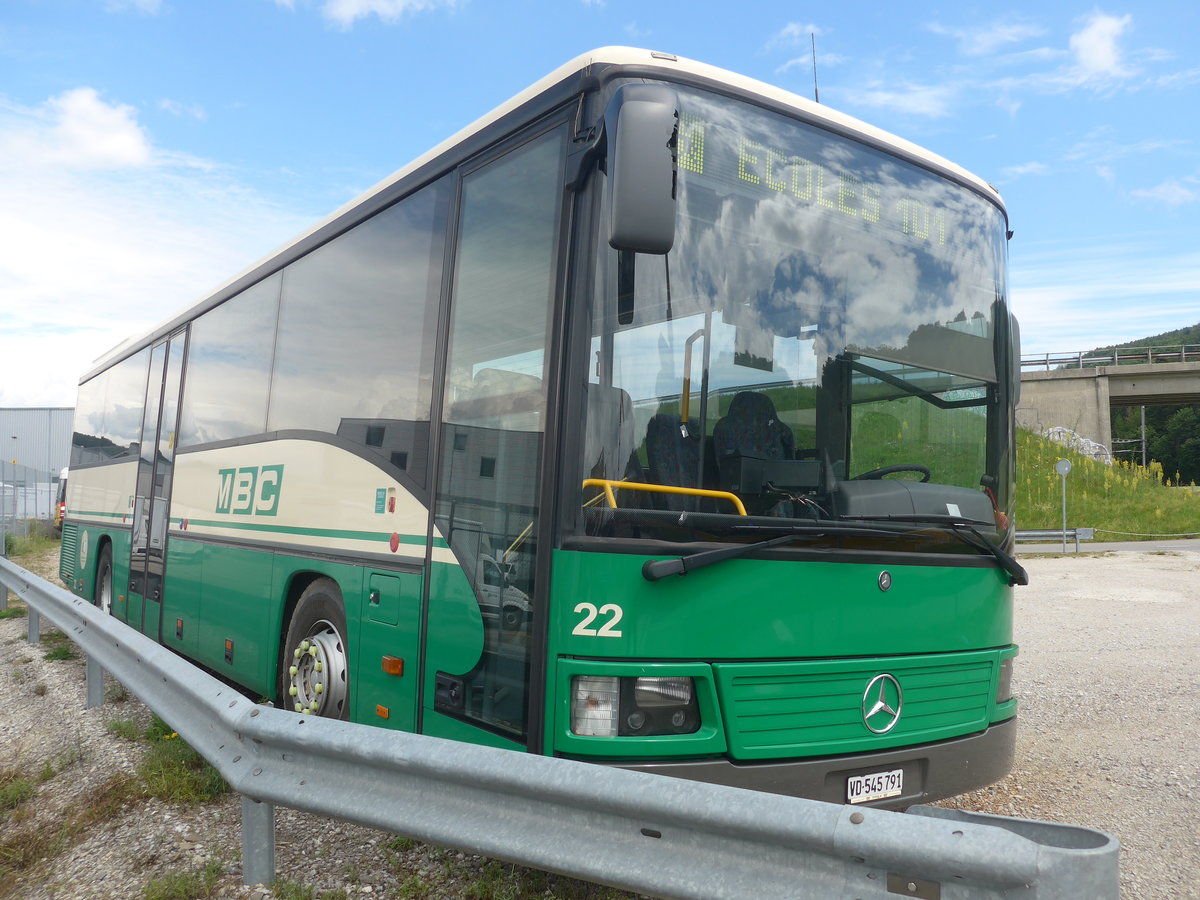 (217'854) - MBC Morges - Nr. 22/VD 545'791 - Mercedes (ex RTB Altsttten Nr. 90) am 13. Juni 2020 in Daillens, Planzer