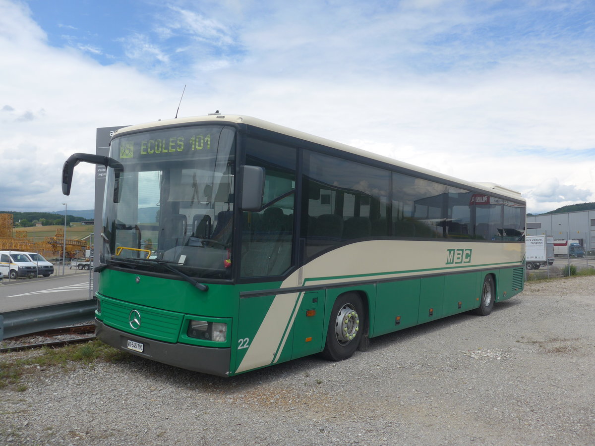 (217'855) - MBC Morges - Nr. 22/VD 545'791 - Mercedes (ex RTB Altsttten Nr. 90) am 13. Juni 2020 in Daillens, Planzer