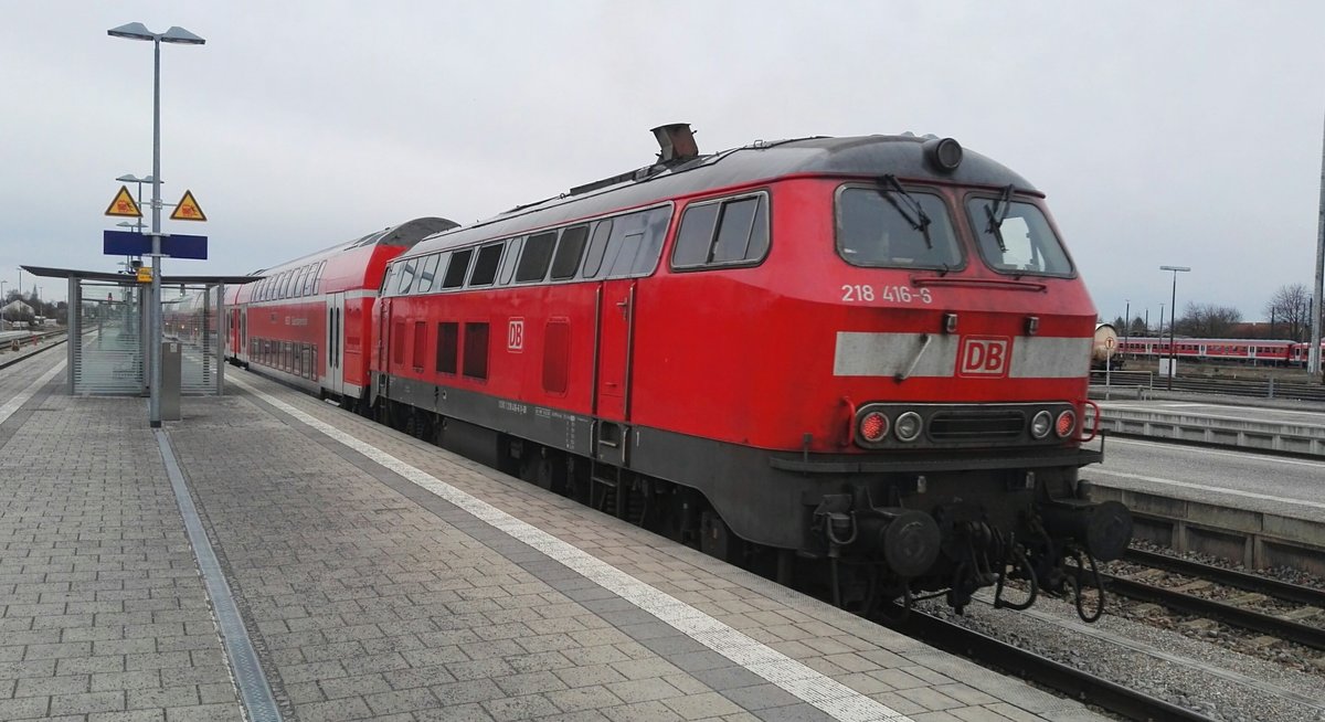 218 416-6 Bahnhof Mühldorf 08.03.2017