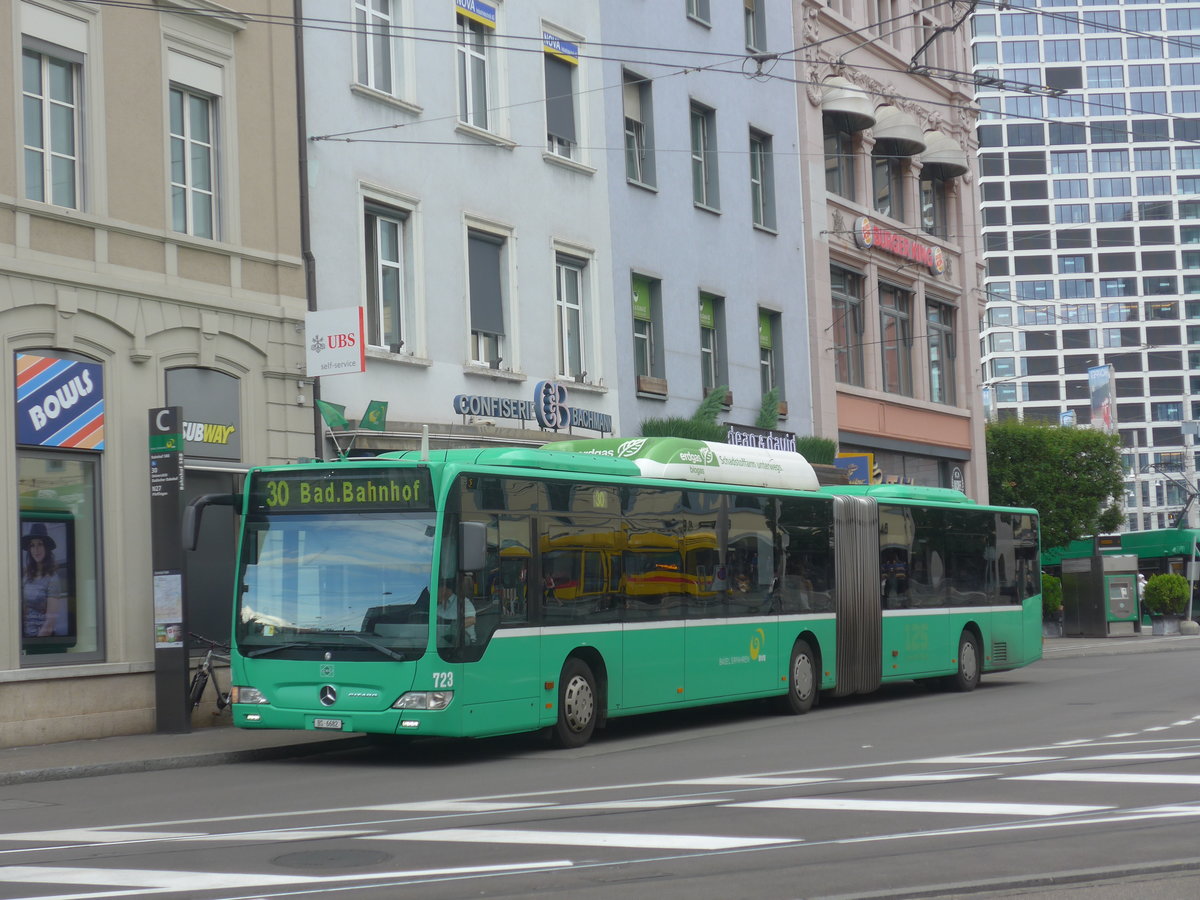 (218'182) - BVB Basel - Nr. 723/BS 6682 - Mercedes am 28. Juni 2020 beim Bahnhof Basel