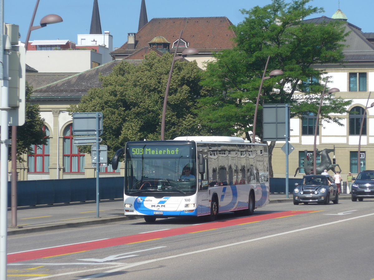 (218'322) - BOGG Wangen b.O. - Nr. 100/SO 21'839 - MAN am 4. Juli 2020 in Olten, Bahnhofbrcke