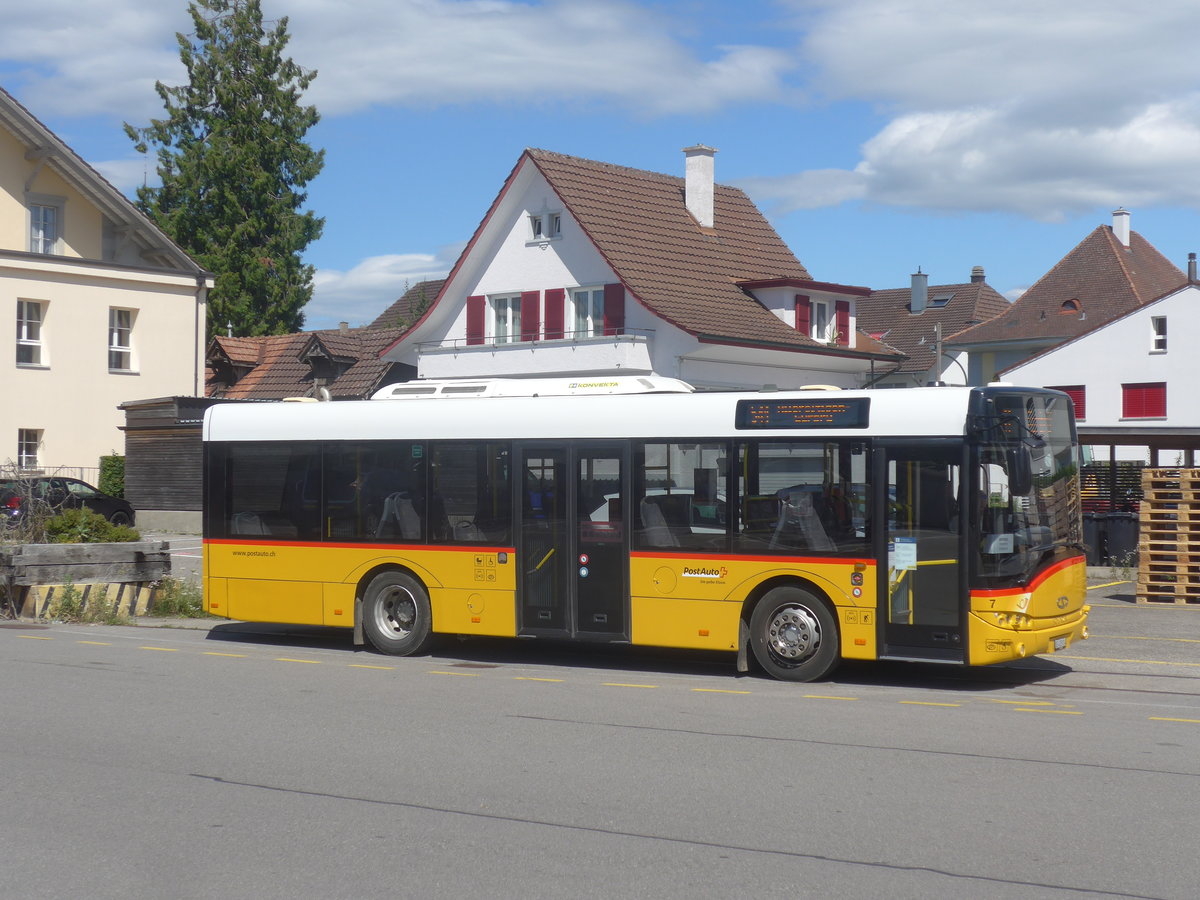 (218'570) - PostAuto Bern - Nr. 7/BE 435'814 - Solaris (ex Lengacher, Wichtrach Nr. 4) am 6. Juli 2020 beim Bahnhof Kerzers