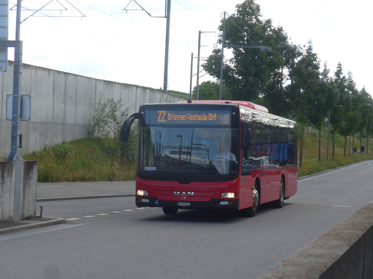 (218'582) - Bernmobil, Bern - Nr. 421/BE 716'421 - MAN am 6. Juli 2020 beim Bahnhof Bern Brnnen Westside