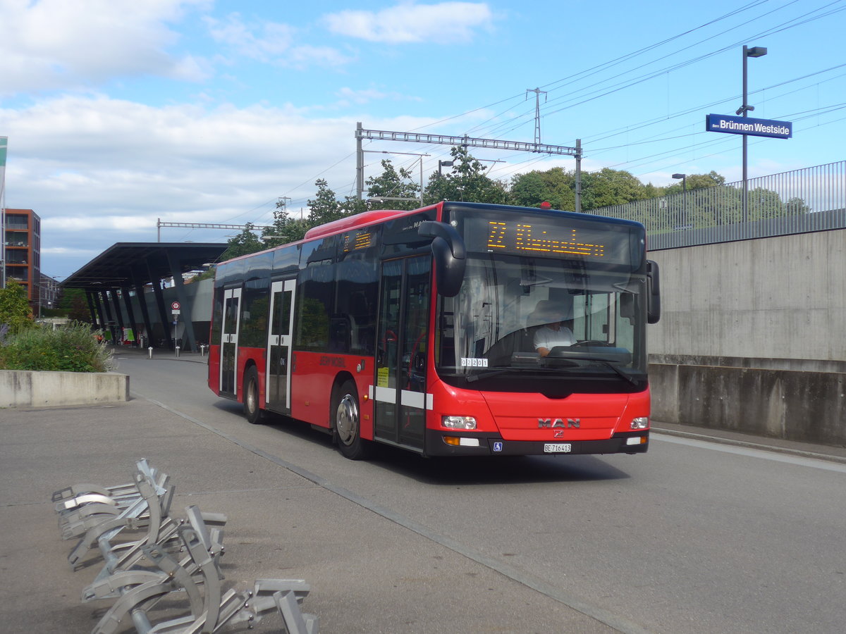 (218'594) - Bernmobil, Bern - Nr. 413/BE 716'413 - MAN am 6. Juli 2020 beim Bahnhof Bern Brnnen Westside