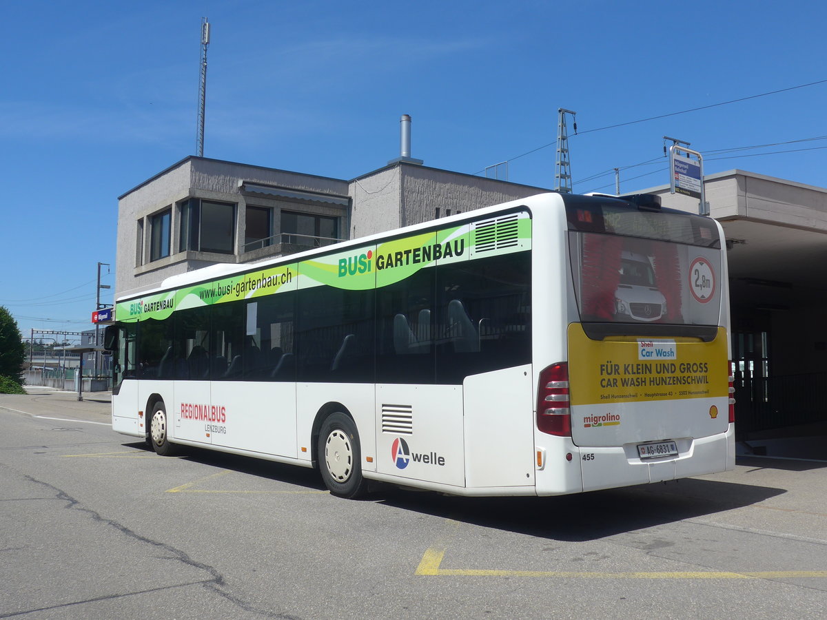 (218'835) - Knecht, Windisch - Nr. 455/AG 6831 - Mercedes am 19. Juli 2020 beim Bahnhof Mgenwil