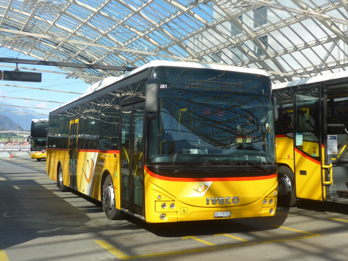 (218'868) - PostAuto Graubnden - GR 179'712 - Iveco am 20. Juli 2020 in Chur, Postautostation